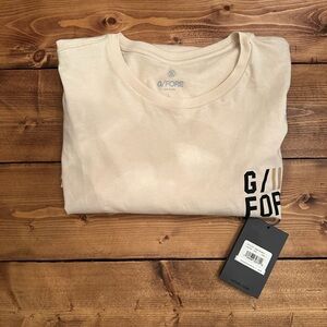 G/FORE Shots Cotton Tee - Cream/Stone Colored - Size Large